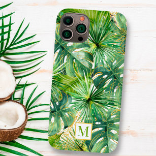 Tropical Watercolor Palm Botanical Monogram Case-Mate iPhone 14 Case