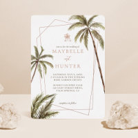 Tropical Watercolor Palm Trees Bohemian Wedding