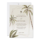 Tropical Watercolor Palm Trees Bohemian Wedding