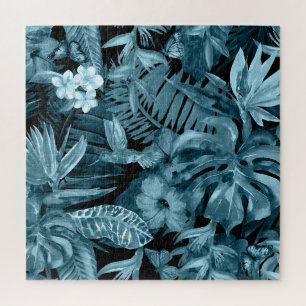 Tropical Watercolor Paradise: Jungle Blossom Jigsaw Puzzle