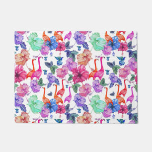 Tropical Watercolor Pattern Doormat