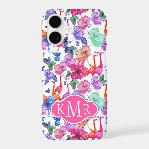 Tropical Watercolor Pattern   Monogram