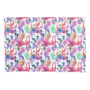 Tropical Watercolor Pattern Pillowcase