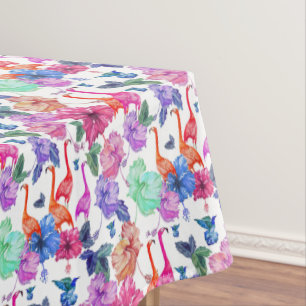 Tropical Watercolor Pattern Tablecloth