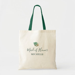 Tropical Watercolor Personalised Bridesmaid Tote Bag