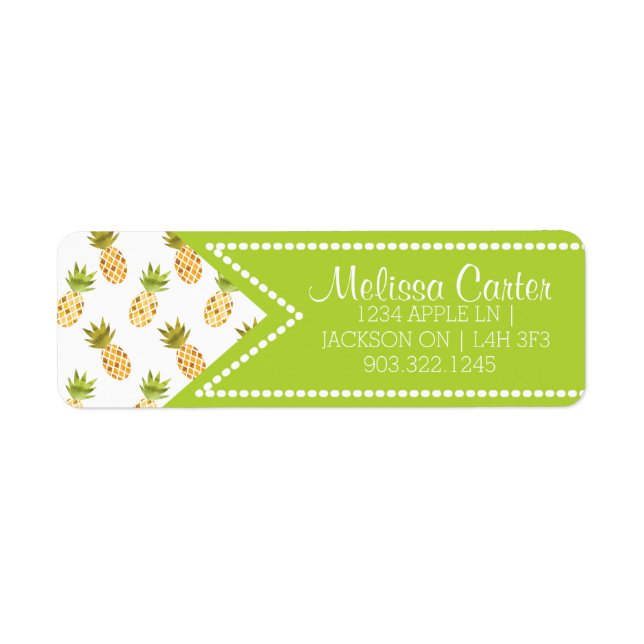 Tropical Watercolor Pineapple Pattern (Front)