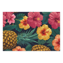Tropical Watercolor Pineapple Seamless Pattern