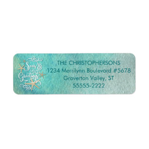 Tropical Watercolor SEAson's Greetings   Starfish