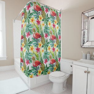 Tropical Watercolor Shower Curtain