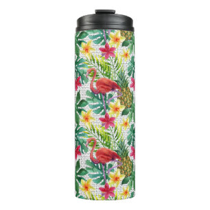 Tropical Watercolor Thermal Tumbler