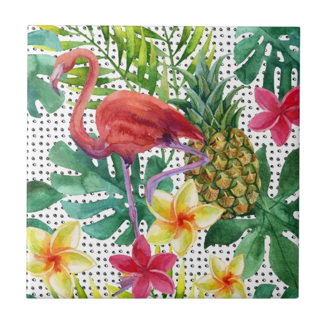 Tropical Watercolor Tile (Front)