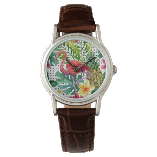 Tropical Watercolor Watch (Front)