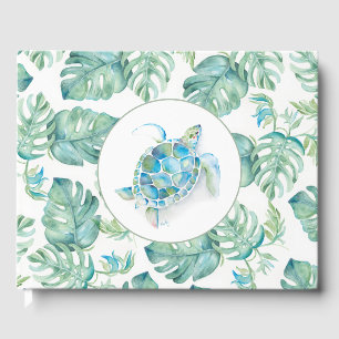 Tropical Watercolor Wedding Guest Book