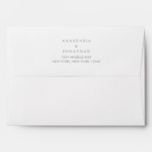 Tropical Watercolor Wedding Suite Envelope