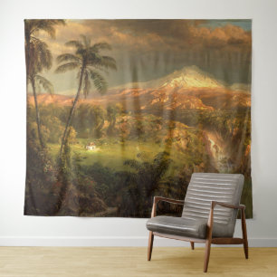 Tropical Waterfall Hawaii Museum Mural   Wall Tapestry