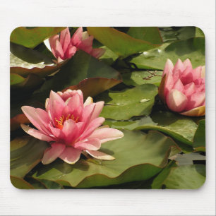 Tropical Waterlily Floral Botanical Design Mouse Mat