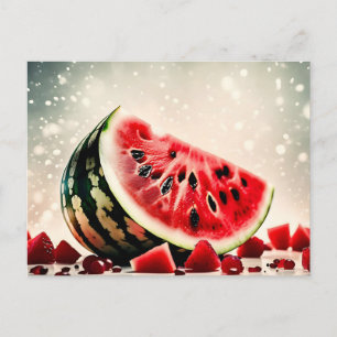 Tropical Watermelon Fruit Slice Postcard