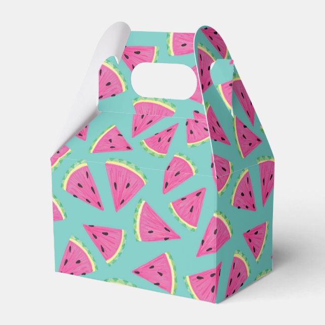 Tropical Watermelon Slices Pattern Favour Box (Front Side)