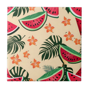 Tropical Watermelon Summer Pattern Tile