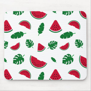 Tropical Watermelon Summer Seamless Pattern Mouse Mat