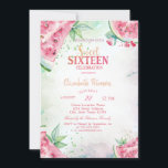 Tropical Watermelon Summer  Sweet 16 Invitation<br><div class="desc">Celebrate summer with this cool,  tropical watermelon watercolor summer party summer party invitation,  perfect for beach party,  pool party and bbq. This invitation is easily customised for your event by simply adding your details.</div>