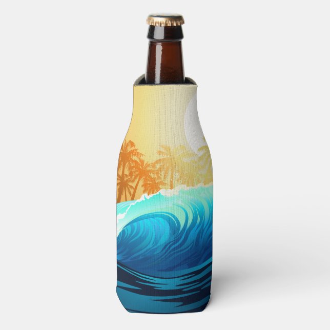 Tropical wave at sunrise bottle cooler (Bottle Front)