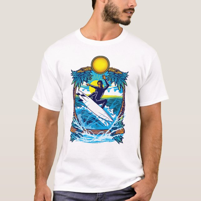 Tropical Wave Rider Surf Tee (Front)