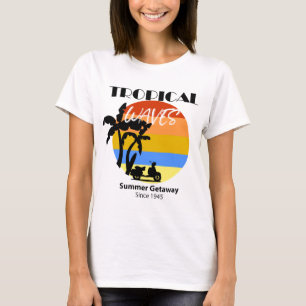 Tropical Waves Summer Beach Getaway T-Shirt
