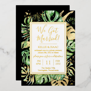 Tropical We Got Married Eloped Reception Party