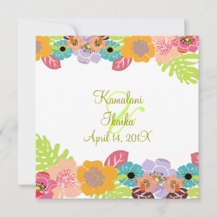 Tropical wedding Add your background Invitation