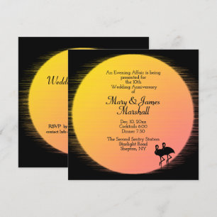 Tropical Wedding Anniversary Invitation