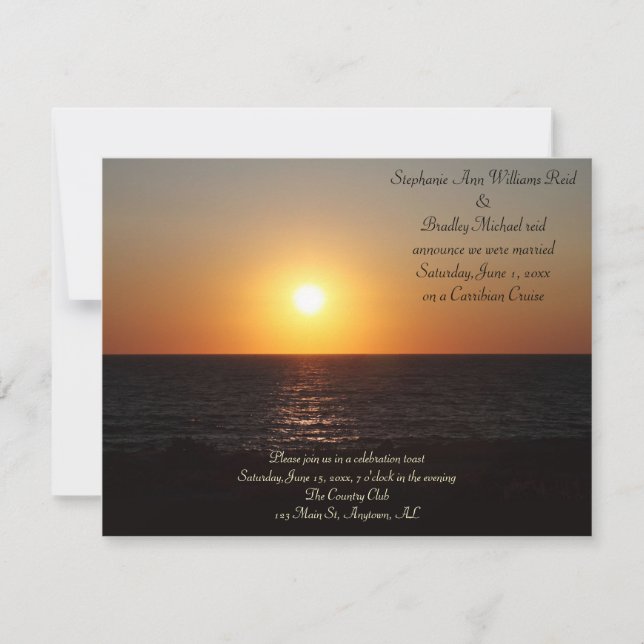 Tropical Wedding Announcement (Front)