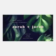 Tropical Wedding Announcement Facebook Event Photo