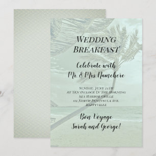 Tropical Wedding Breakfast Newlywed Send Off Invitation