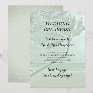 Tropical Wedding Breakfast Newlywed Send Off Invitation