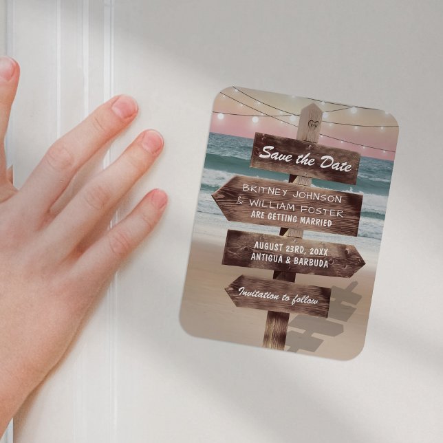 Tropical Wedding Destination Save The Date Magnet (Creator Uploaded)