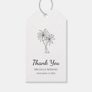 Tropical Wedding Elegant Palm Trees Gift Tags