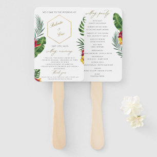 Tropical Wedding Fan Program