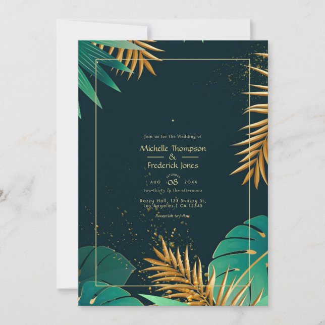 Tropical Wedding Invitation (Front)