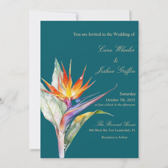 Tropical Wedding Invitation (Front)