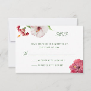 Tropical Wedding Invitation RSVP Card