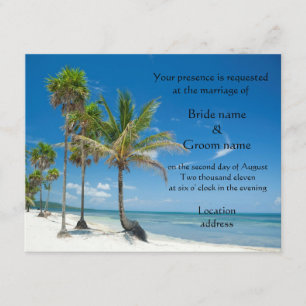 Tropical Wedding Invitations or beach party