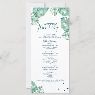 Tropical Wedding Itinerary