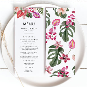 Tropical Wedding Menu