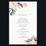 Tropical wedding Menu Card<br><div class="desc">Tropical pink wedding menu card</div>