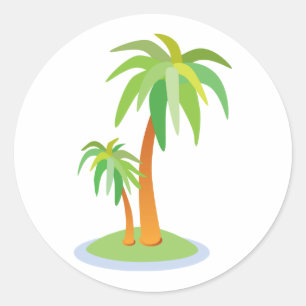 Tropical Wedding Palm Trees Envelope Seal