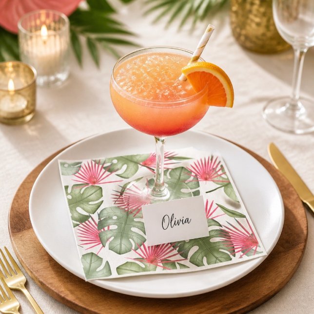 Tropical Wedding Paper Napkin (Creator Uploaded)