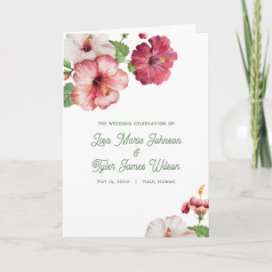 Tropical Wedding Program Invitation