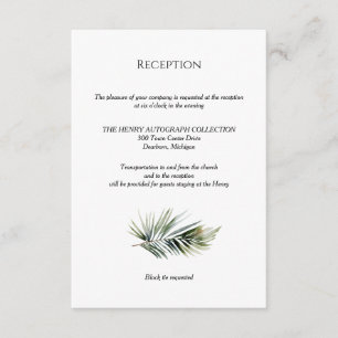 Tropical Wedding Reception Card – Botanical Design