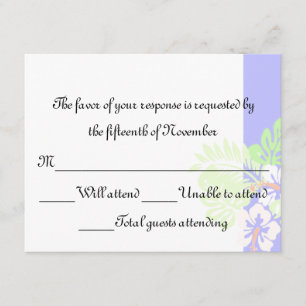 Tropical Wedding Response Card